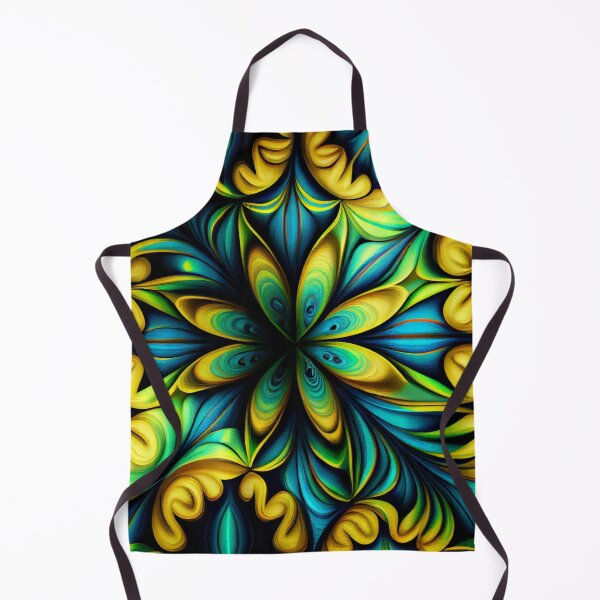Artikelvorschau, Yellow Green Blue Natural Pattern Digital Painting entworfen und verkauft von CodeAndColors.