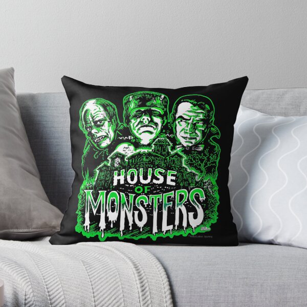 House of Monsters Throw Pillow