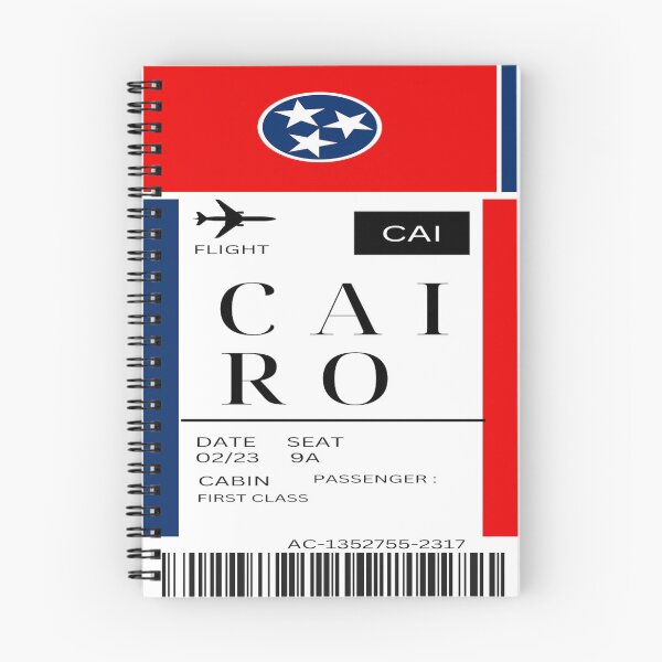 Item preview, Cairo Egypt boarding pass template designed and sold by YusraAiman.