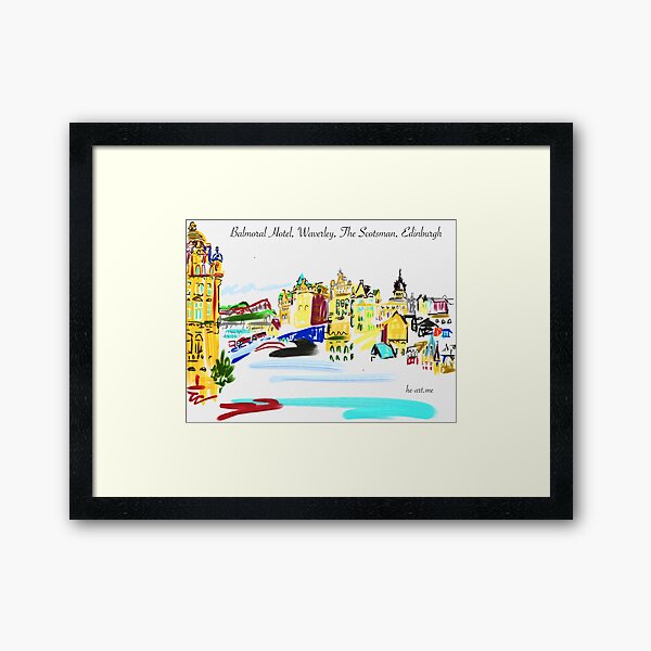 Across the north bridge and Waverley Framed Art Print