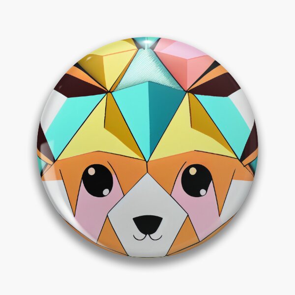 Item preview, Geometric Kawaii Furry Animal Print Pattern Digital Painting designed and sold by CodeAndColors.