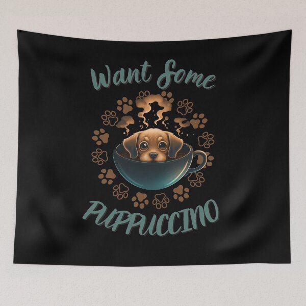 Item preview, Puppuccino - Dog Lover Cappuccino Lover designed and sold by Cr4ftyCreations.