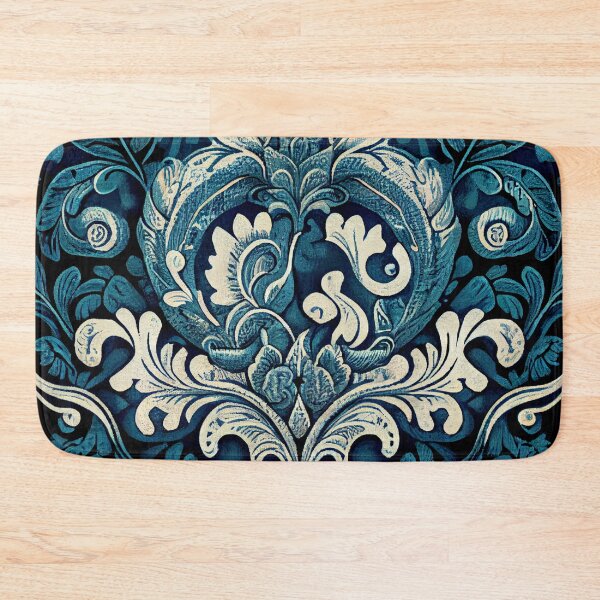 Item preview, Relaxed Baroque Drawn Blue Western Pattern Digital Painting designed and sold by CodeAndColors.