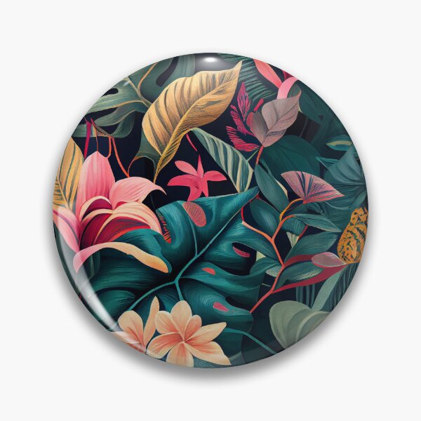 Artikelvorschau, Muted Flowing Exotic Tropical Pattern Digital Painting entworfen und verkauft von CodeAndColors.