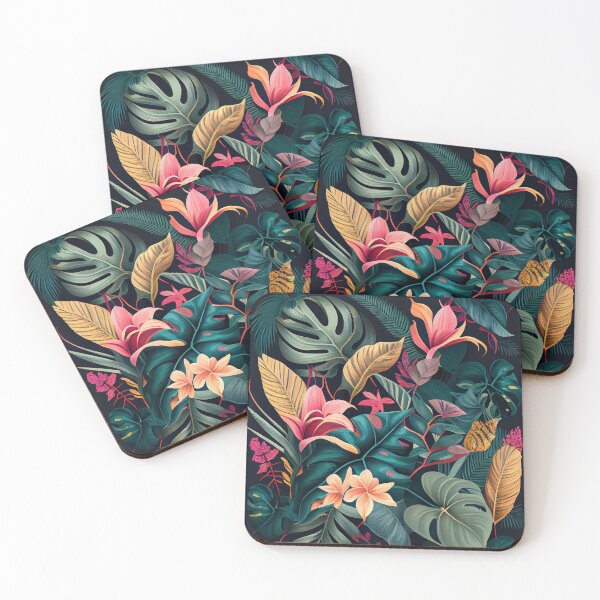 Item preview, Muted Flowing Exotic Tropical Pattern Digital Painting designed and sold by CodeAndColors.
