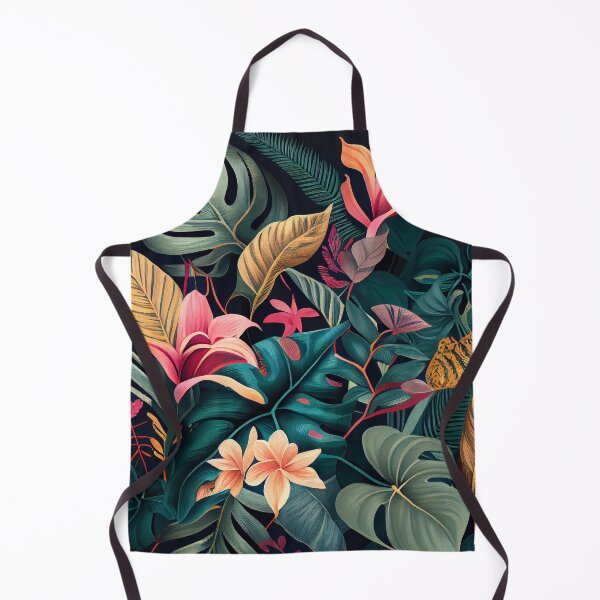 Aperçu de l'œuvre Muted Flowing Exotic Tropical Pattern Digital Painting créée et vendue par CodeAndColors.