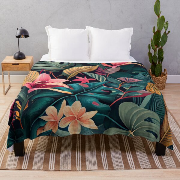 Item preview, Muted Flowing Exotic Tropical Pattern Digital Painting designed and sold by CodeAndColors.