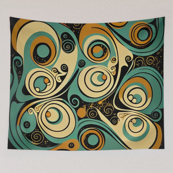 Item preview, Calming Relaxed Artistic Modern Pattern Digital Painting designed and sold by CodeAndColors.