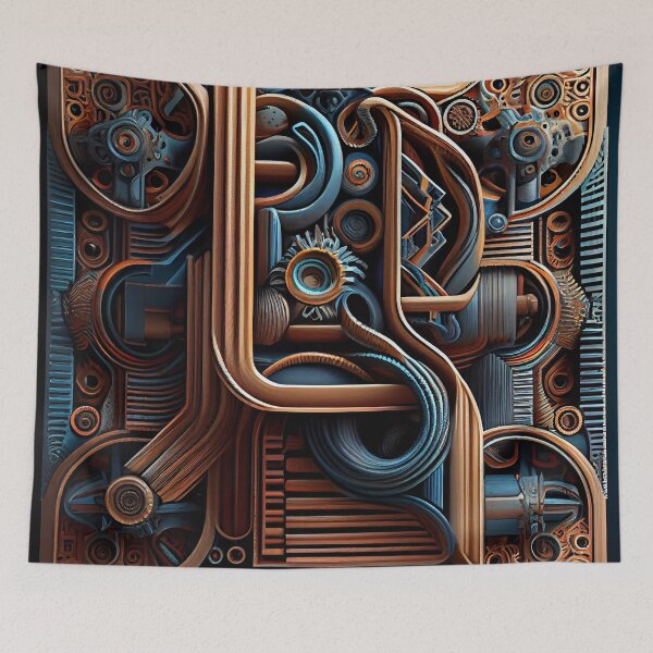 Item preview, Three Dimensional Artistic Industrial Pattern Digital Painting designed and sold by CodeAndColors.