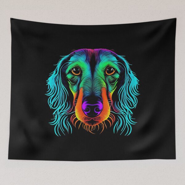 Aperçu de l'œuvre Dachshund Dog Colorful Paint Splash créée et vendue par rafaeltto.