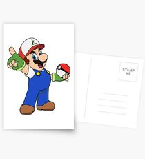 Super Mario x Ash Ketchum Postcards