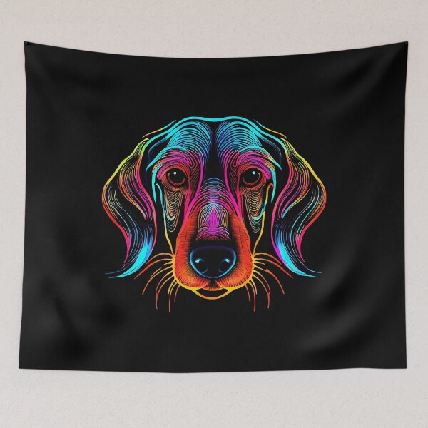 Aperçu de l'œuvre Dachshund Dog Colorful Paint Splash créée et vendue par rafaeltto.