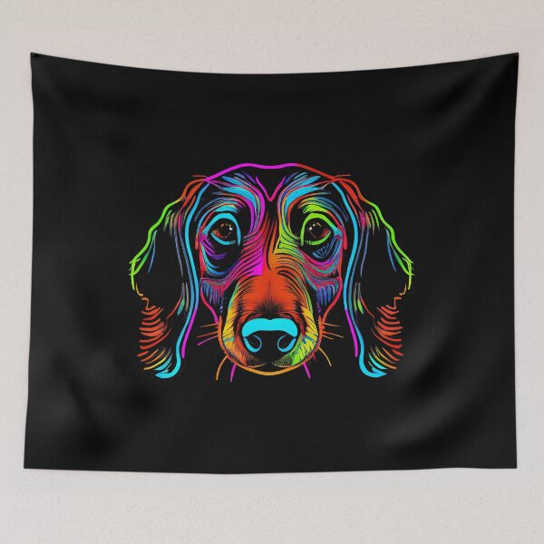 Aperçu de l'œuvre Dachshund Dog Colorful Paint Splash créée et vendue par rafaeltto.