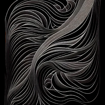 Artwork thumbnail, Flowing Line Pattern Digital Painting by CodeAndColors