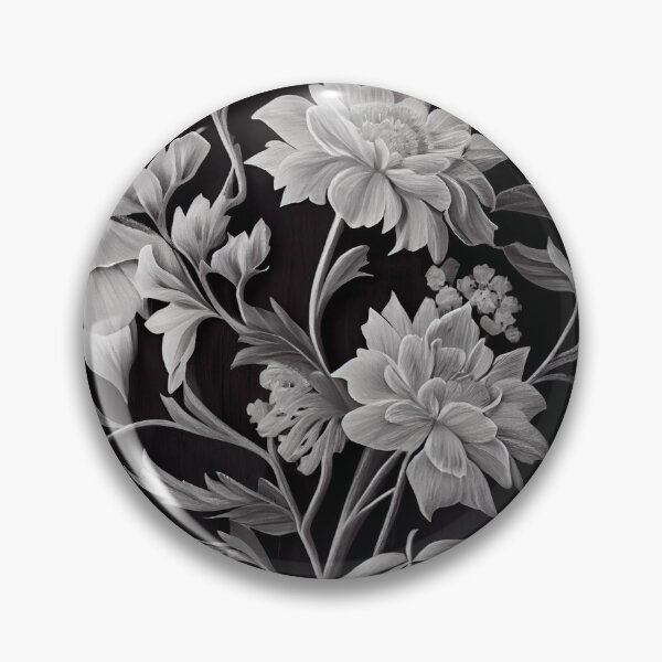 Item preview, Rough Fine Dramatic White Floral Pattern Digital Painting designed and sold by CodeAndColors.