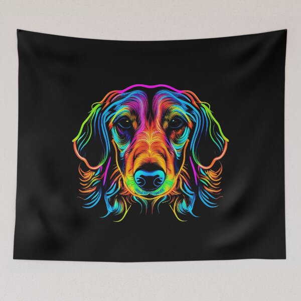 Aperçu de l'œuvre Dachshund Dog Colorful Paint Splash créée et vendue par rafaeltto.
