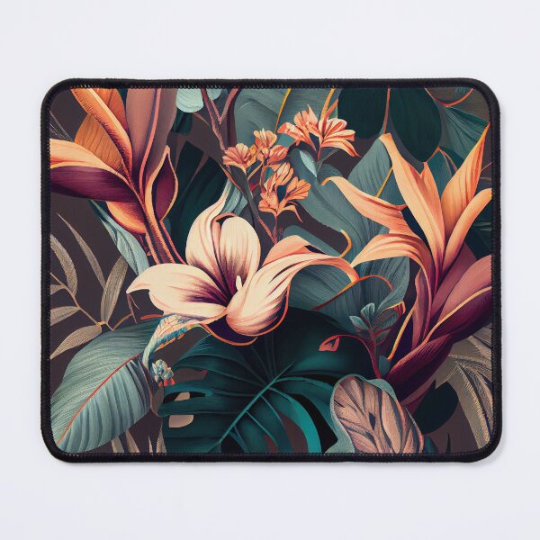 Artikelvorschau, Muted Flowing Exotic Tropical Pattern Digital Painting entworfen und verkauft von CodeAndColors.