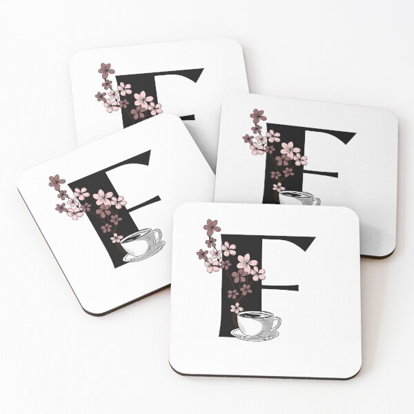 Item preview, Floral Coffee Monogram Letter F designed and sold by Lyssarien.