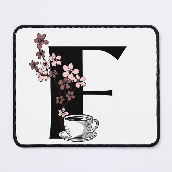 Item preview, Floral Coffee Monogram Letter F designed and sold by Lyssarien.