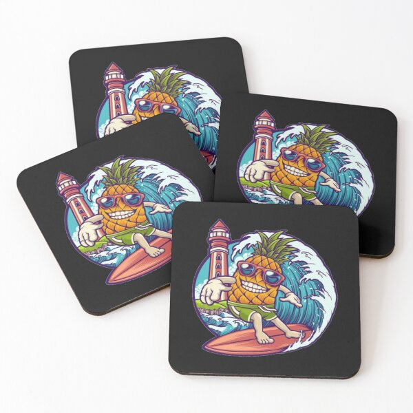 Item preview, Pineapple Fruit Icon Surfing In The Sea designed and sold by vitda lupi.