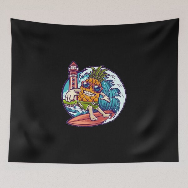 Item preview, Pineapple Fruit Icon Surfing In The Sea designed and sold by vitda lupi.