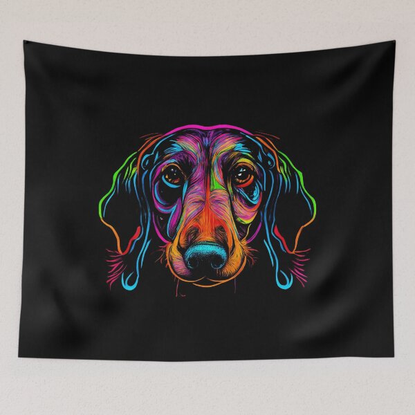 Aperçu de l'œuvre Dachshund Dog Colorful Paint Splash créée et vendue par rafaeltto.