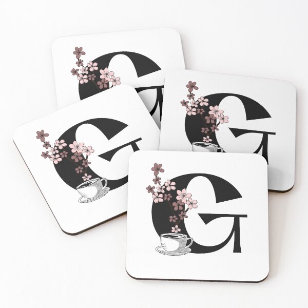 Item preview, Floral Coffee Monogram Letter G designed and sold by Lyssarien.