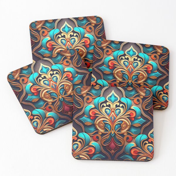 Item preview, Fine Exotic Bohemian Pattern Digital Painting designed and sold by CodeAndColors.