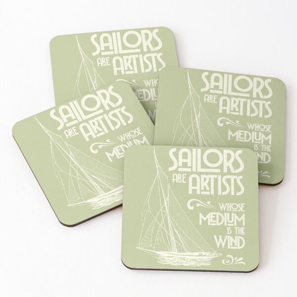 Item preview, Sailors are Artists Whose Medium is the Wind Vintage Nautical Quote Art (WHITE) designed and sold by CRHPOD20.