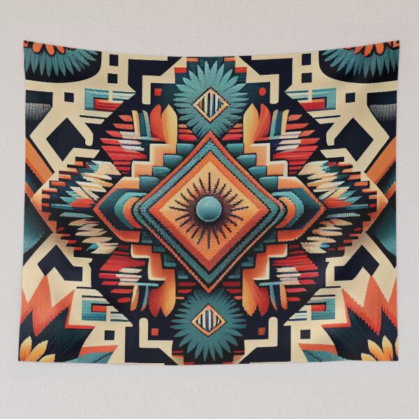 Item preview, Thick Dramatic Happy Southwestern Pattern Digital Painting designed and sold by CodeAndColors.