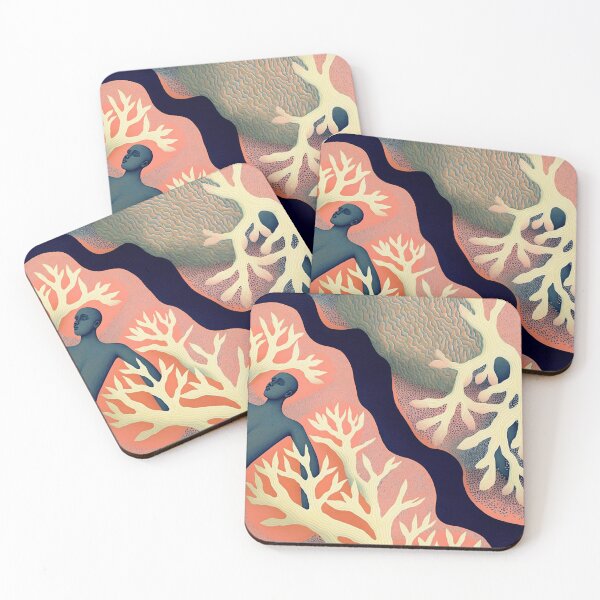 Item preview, Colorful coral art pattern designed and sold by badbug.