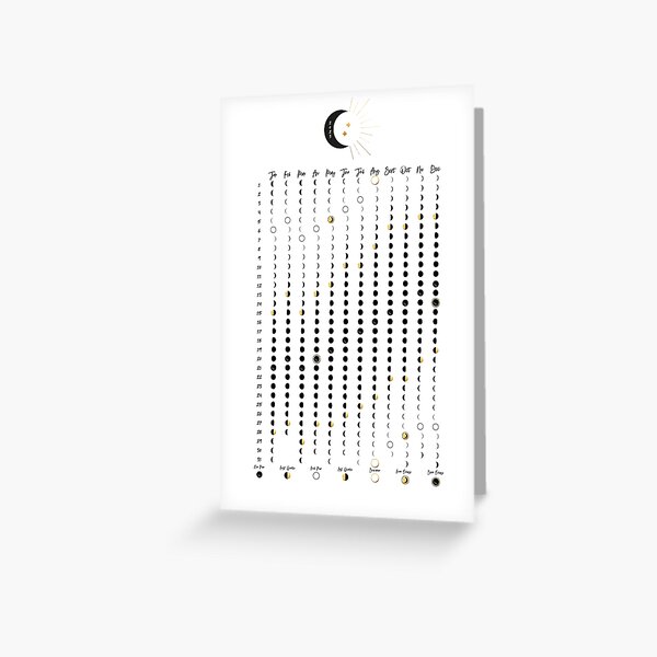 Item preview, Minimalist Moon Calendar 2023 , Lunar Calendar, Moon Chart, Moon Art, 2023 moons designed and sold by SummerSoulCo.