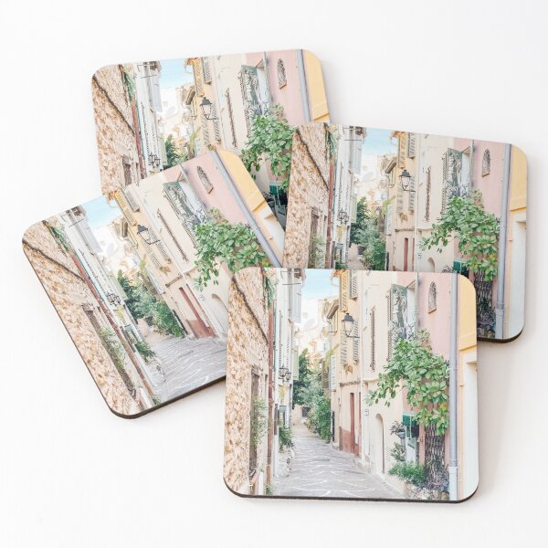 Item preview, Antibes France Travel Print, French Riviera Wall Art, Côte d'Azur Print, Provence Town Pastel Street designed and sold by radub85.
