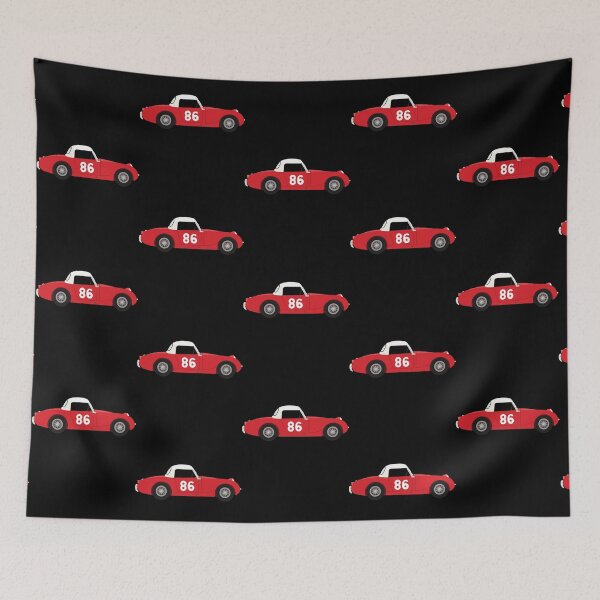 Item preview, Austin Healey Sprite MK1 'FrogeyeBugeye' Works Rally Sports Car (Red) with Hardtop designed and sold by BornHybridCom.
