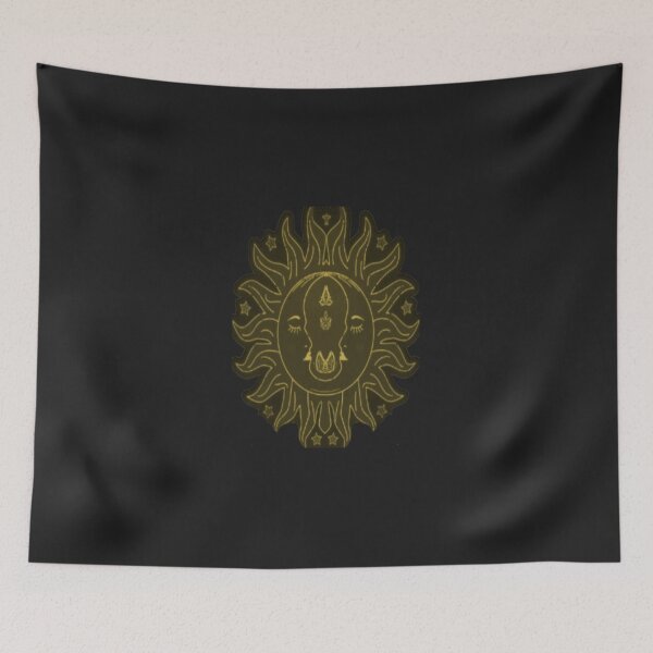 Item preview, golden sun and moon designed and sold by TriForceDesign.