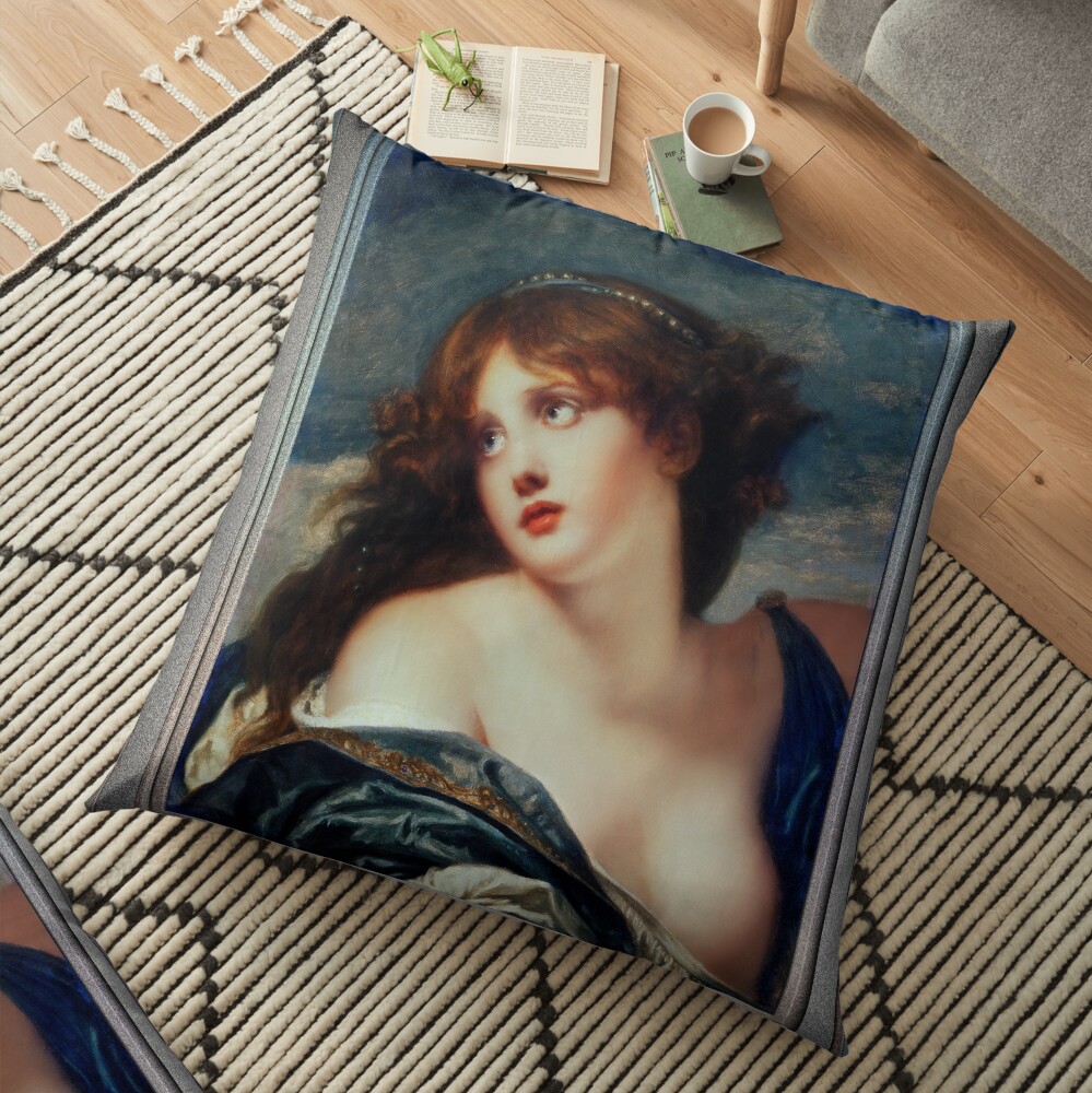 Psyche by Jean-Baptiste Greuze - Eternal Beauty 3 Psyche by Jean-Baptiste Greuze Remastered Xzendor7 Classical Art Old Masters Reproductions Floor Pillow