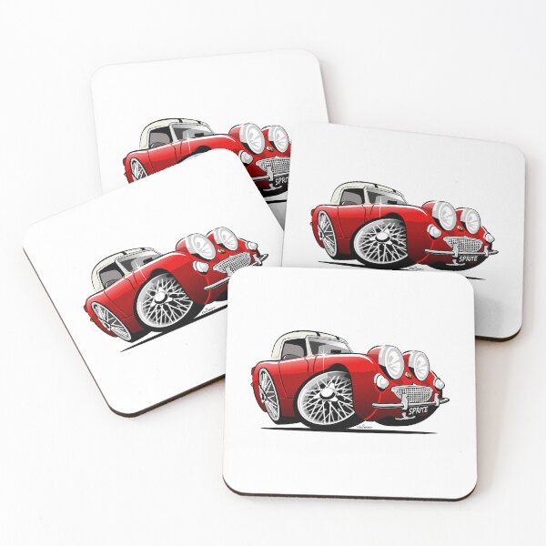 Item preview, Frogeye Sprite caricature red hardtop designed and sold by BornHybridCom.