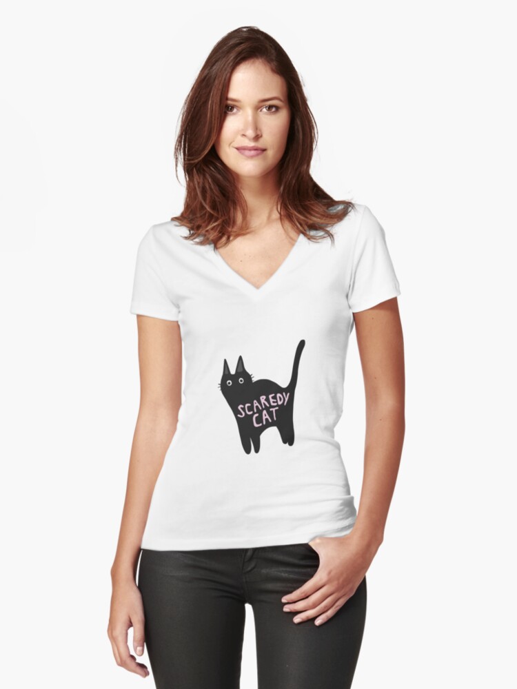 Scaredy Cats' Women's V-Neck T-Shirt