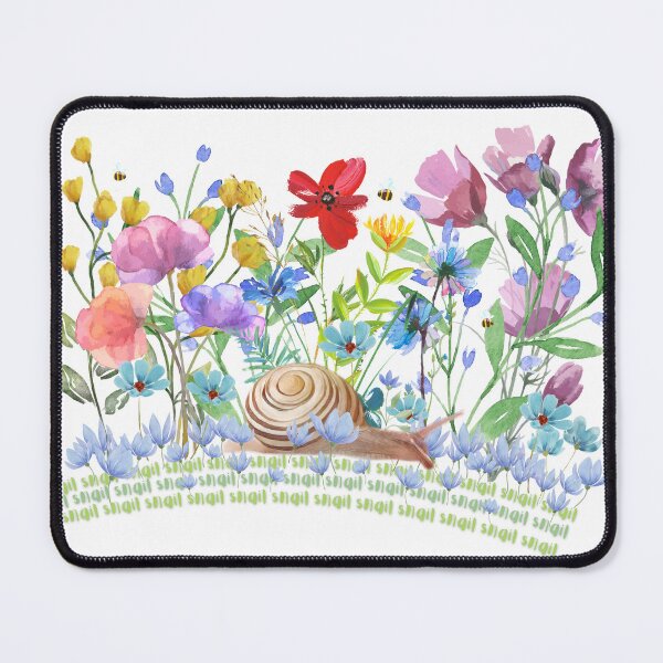Item preview, Snail In a field of flowers designed and sold by die-mausebande.