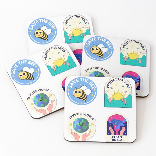 Item preview, Save The Bees, Protect The Trees, Clean The Seas designed and sold by art-and-sticker.