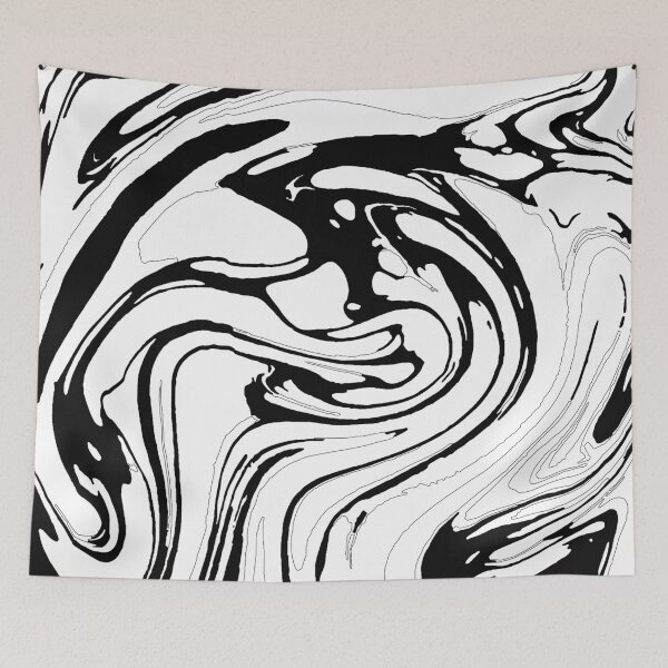Item preview, Black, White and Graphic Paint Swirl Pattern Effect designed and sold by 5mmpaper.