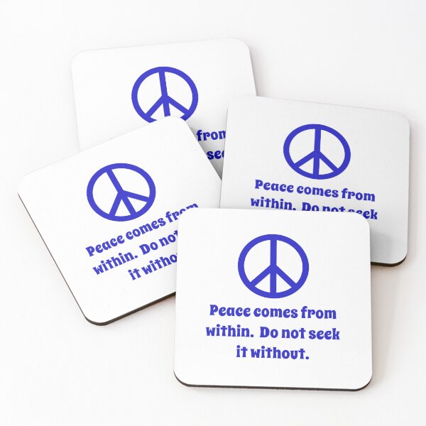 Item preview, Peace Comes From Within designed and sold by CrankyOldDude.