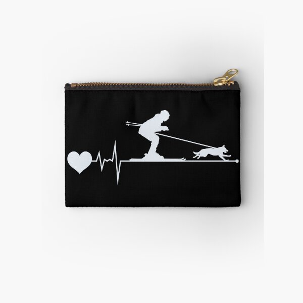 Item preview, Dog Skijoring Skiing Winter Sport Heartbeat Pulse designed and sold by CuteDesigns1.