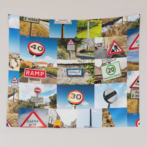 Item preview, UK Road Signs Montage designed and sold by Paul Thompson Photography.