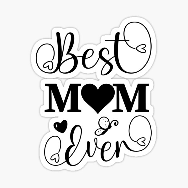 Lettering poster of best mom ever, with wallpaper decor of red rose wreath  frame. Vector Stock Vector | Adobe Stock