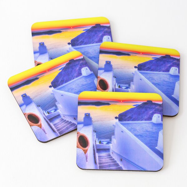 Item preview, Santorini Steps Sunset designed and sold by Paul Thompson Photography.
