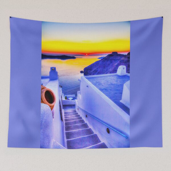 Item preview, Santorini Steps Sunset designed and sold by Paul Thompson Photography.