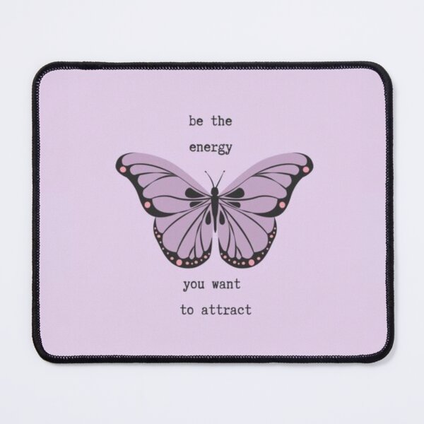 Item preview, be the change you want to attract lavender butterfly manifestation poster cute that girl energy designed and sold by Anavrisss.
