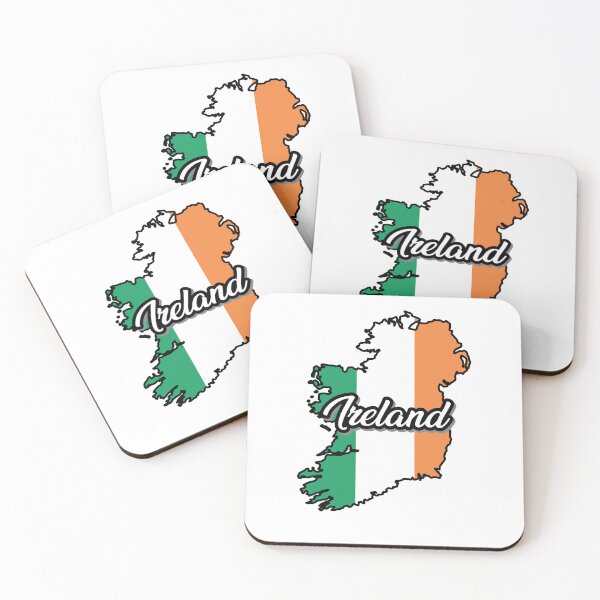 Item preview, Ireland Flag Map, Patriotic Inscription, Country. designed and sold by ART-POD-PL.