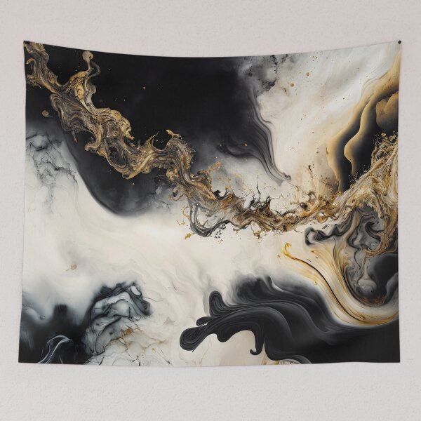 Item preview, Elegant Black and Gold Watercolor Marble  designed and sold by venella.